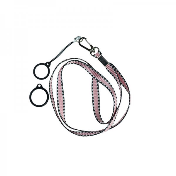 Flat Lanyard With 2 Silicone Rings Pink  – ecigareta.hr