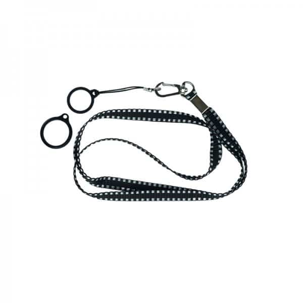 Flat Lanyard With 2 Silicone Rings Black – ecigareta.hr