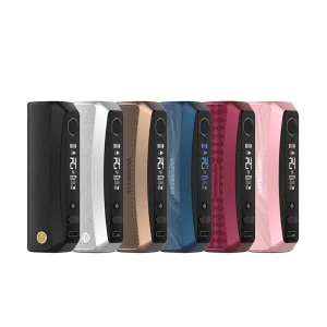 Red od sedam Vaporesso GTX One Pro modova za e-cigarete u različitim bojama, uključujući crnu, bijelu, brončanu, plavu, crvenu i rozu, prikazanih uspravno s vidljivim ekranima i tipkama.